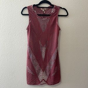 Long Open Back Tank Top - Deep Red Gimmicks